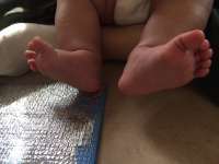 親子体操、4ヶ月の赤ちゃん